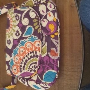 Vera Bradley crossbody purse fabric plum crazy